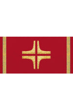 ASSISI Chasuble with orphrey and cross (Ecru, Red, Green, Purple) - WN70103-Church Life-Art Studio Slabbinck-Ecru-Michigan Church Supply