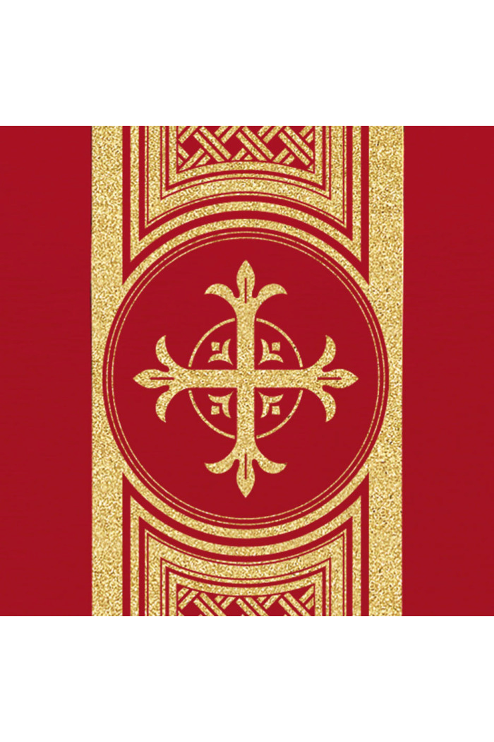 ASSISI Chasuble with woven band (Ecru, Red, Green, Purple) - WN70104-Church Life-Art Studio Slabbinck-Ecru-Michigan Church Supply