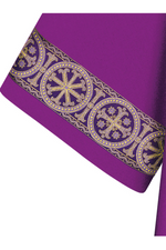 ASSISI Dalmatic with woven Orphrey (Purple, Green, Red, Ecru) - WN70701-Church Life-Art Studio Slabbinck-Purple-Michigan Church Supply