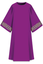 ASSISI Dalmatic with woven Orphrey (Purple, Green, Red, Ecru) - WN70701-Church Life-Art Studio Slabbinck-Purple-Michigan Church Supply