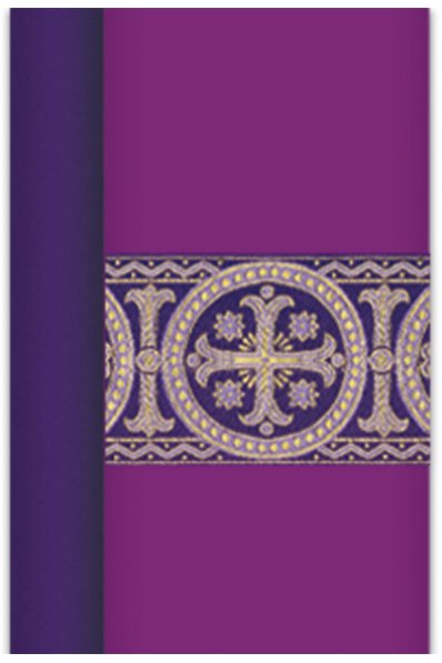 ASSISI Deacon Stole with woven Orphrey (Purple, Ecru, Red, Green) - WN73401-Church Life-Art Studio Slabbinck-Ecru-Michigan Church Supply