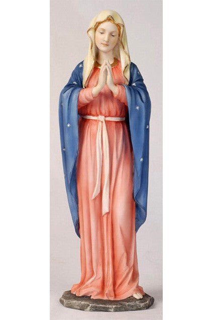 Adoring Virgin In Color Statue - ZWSR74504C-Inspirational Gifts-Goldscheider of Vienna-Michigan Church Supply