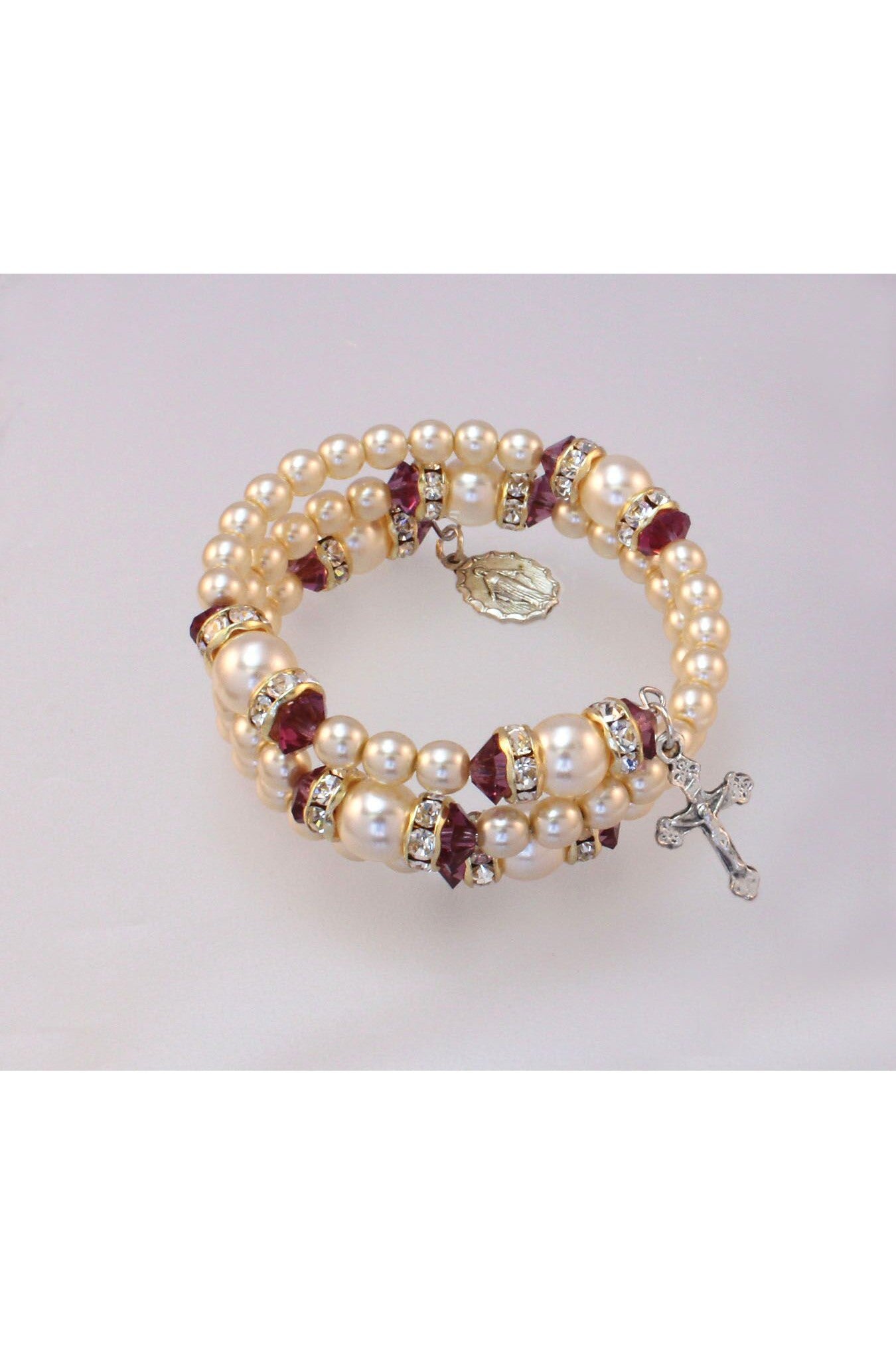 Adult Amethyst (Feb) Bracelet - HX14298/AM-Inspirational Gifts-Devon-Michigan Church Supply