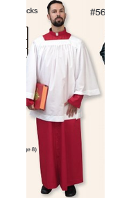 Adult Servers and Priest Cassocks with Button Front - UT216U-Church Life-Abbey Brand-16X-Red-Michigan Church Supply