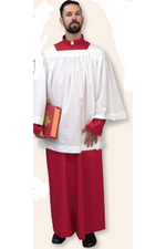 Adult Servers and Priest Cassocks with Button Front - UT217U-Church Life-Abbey Brand-17X-Red-Michigan Church Supply