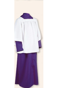 Adult Servers and Priest Cassocks with Snap Front - UT217S-Church Life-Abbey Brand-17X-Purple-Michigan Church Supply