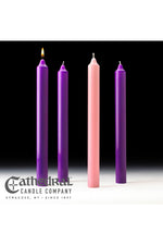 Advent Candle Sets - 3 Purple, 1 Rose - 1-1/2" Diameter- GG8211/8213-Church Life-Cathedral Candle-1-1/2" x 16" (Stearine) GG82116004-Michigan Church Supply