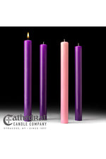 Advent Candle Sets - 3 Purple, 1 Rose - 1-1/2" Diameter- GG8211/8213-Church Life-Cathedral Candle-1-1/2" x 16" (51% Beeswax) GG82116004-Michigan Church Supply