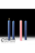 Advent Candle Sets - 3 Sarum Blue, 1 Rose - 1-1/2" Diameter - GG8213/GG8211-Church Life-Cathedral Candle-1-1/2" x 12" (51% Beeswax) GG82112804-Michigan Church Supply