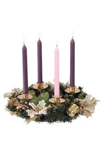 Advent Wreath - Ivory Poinsettia - LI38939-Inspirational Gifts-Roman, Inc-Michigan Church Supply