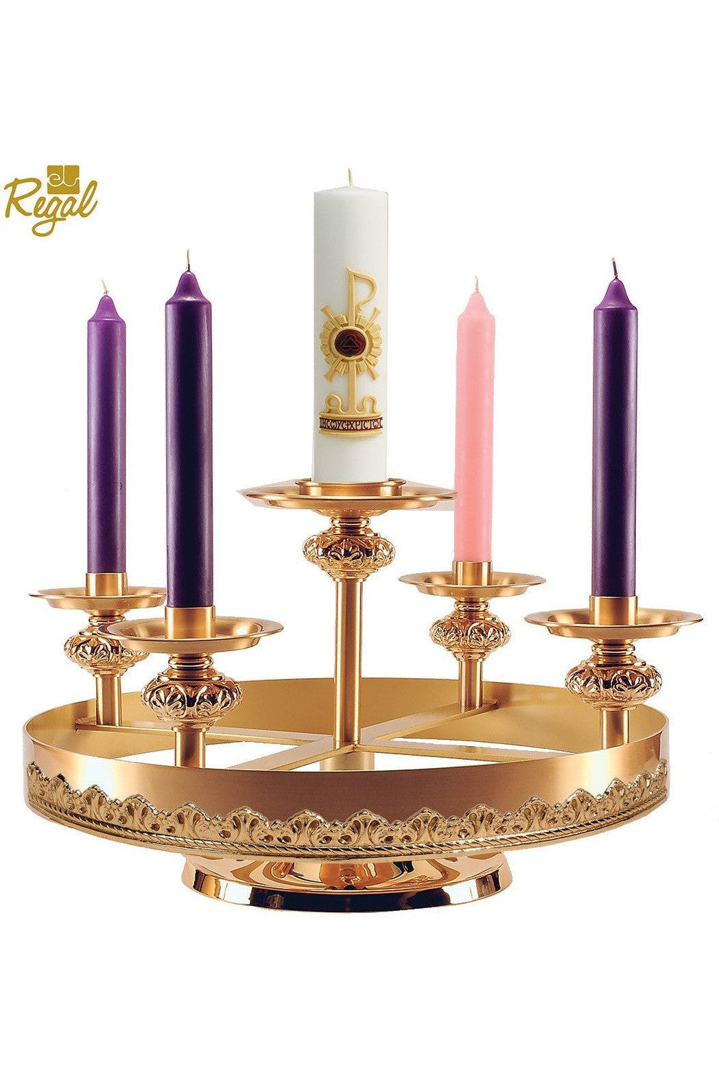 Advent Wreath - QF90AD68-Church Life-Empire Bronze-Combination Satin-Michigan Church Supply