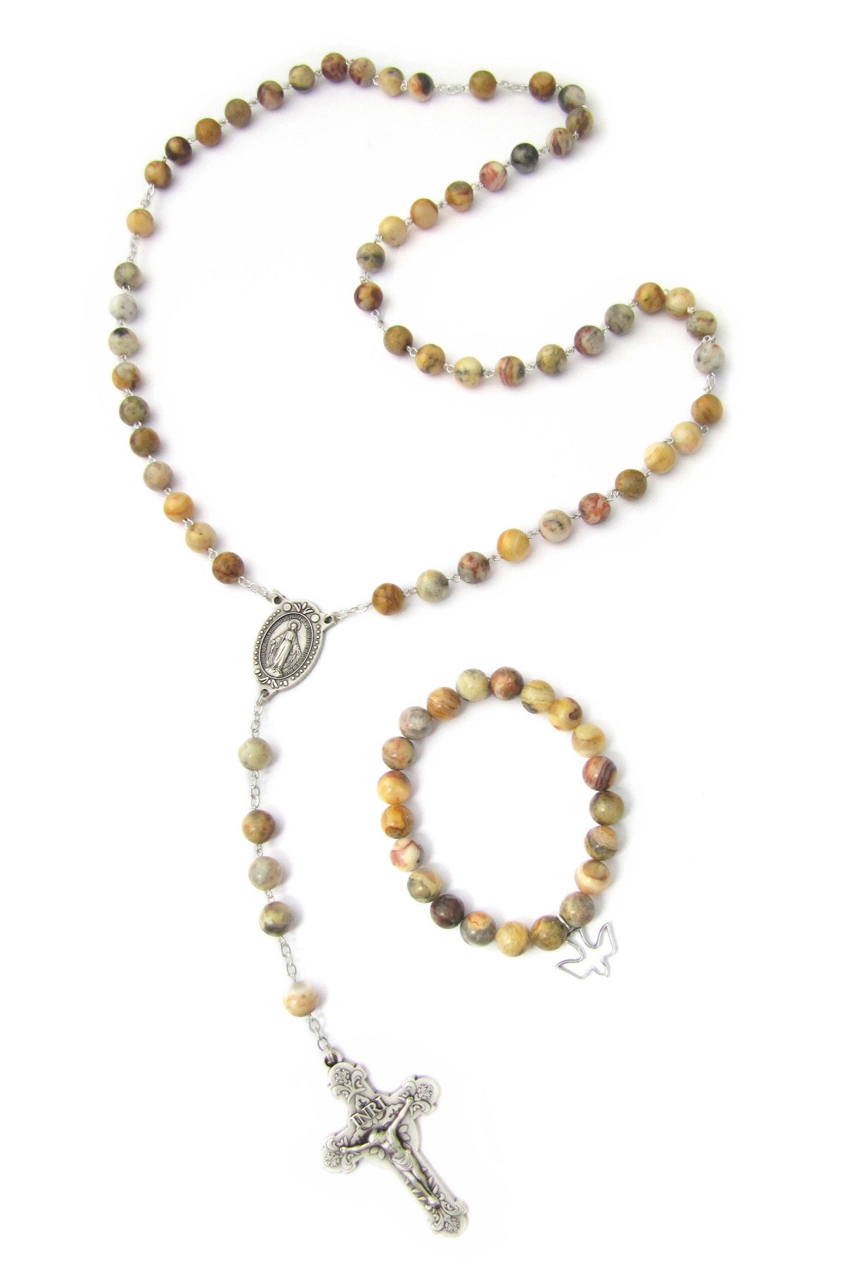 Agate Rosary-FM50751-Inspirational Gifts-Martineau-Michigan Church Supply