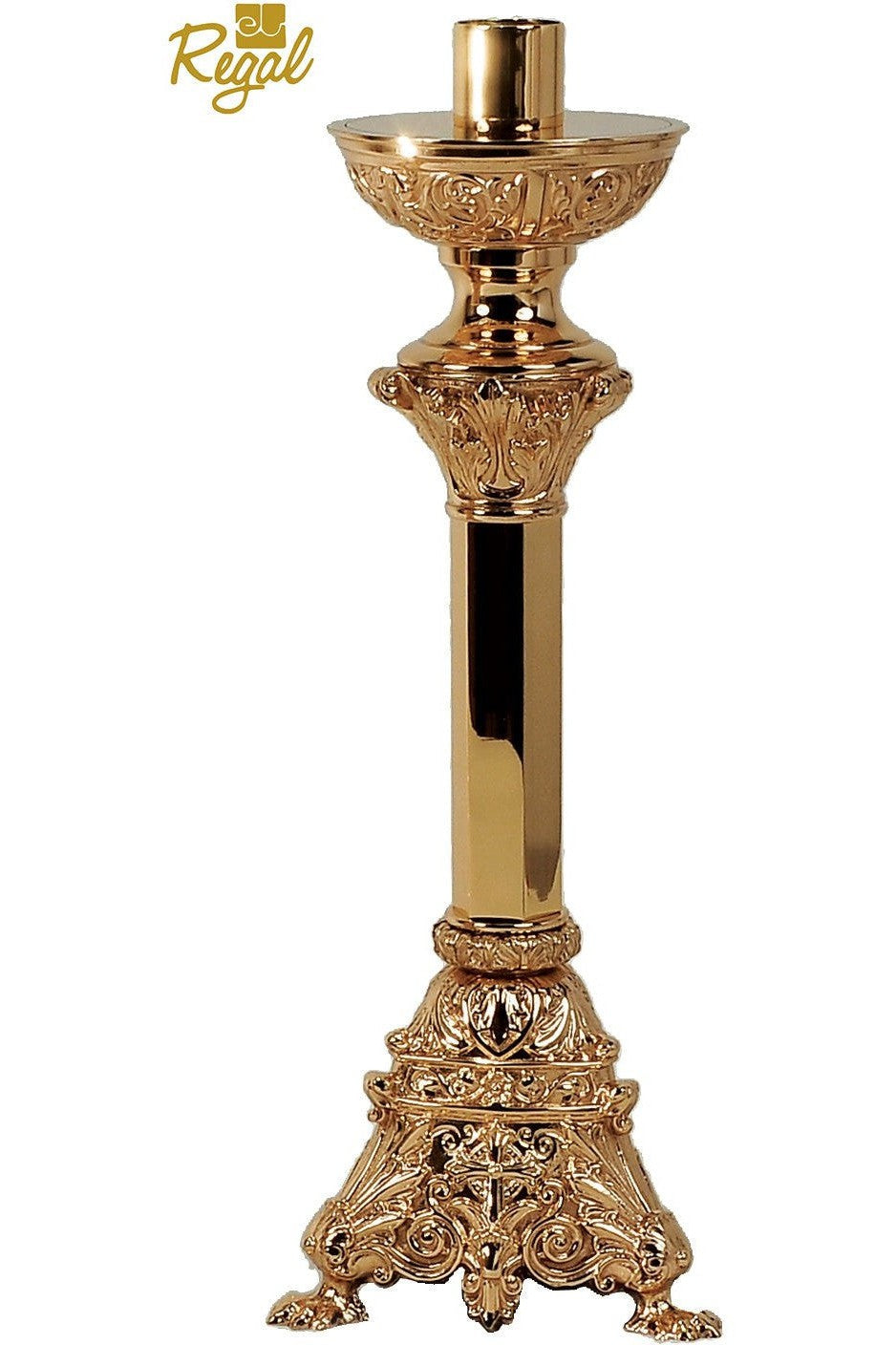 Altar Candlestick - QF21C80-Church Life-Empire Bronze-12" Combination-Michigan Church Supply