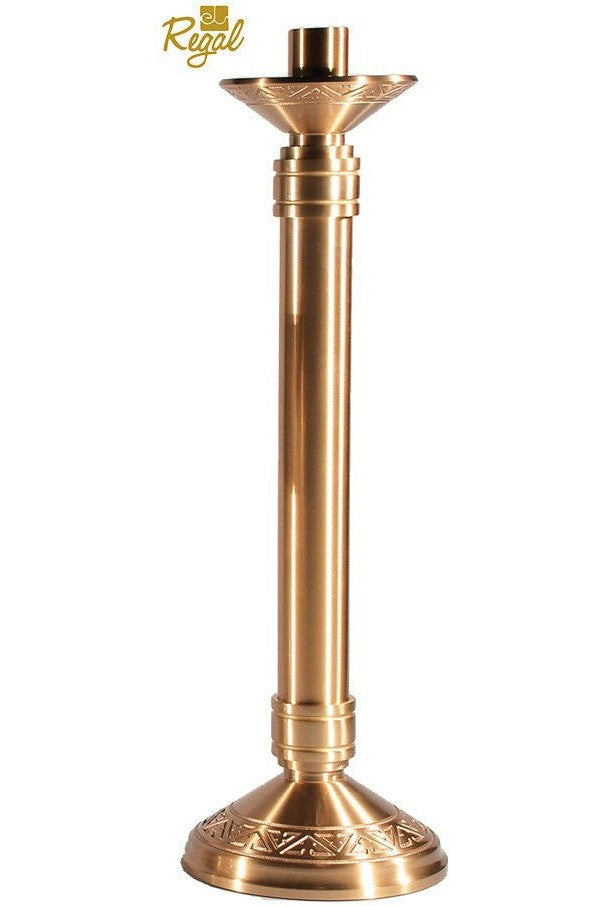 Altar Candlestick - QF99C40-Church Life-Empire Bronze-10"-Satin-Michigan Church Supply