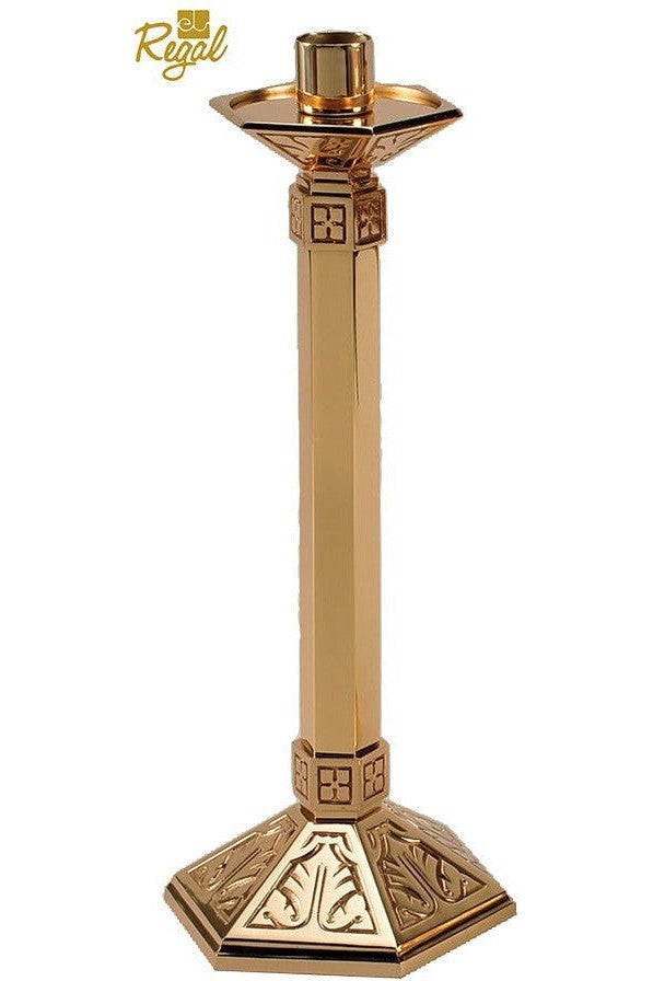 Altar Candlestick - QF99C42-Church Life-Empire Bronze-10"-Satin-Michigan Church Supply