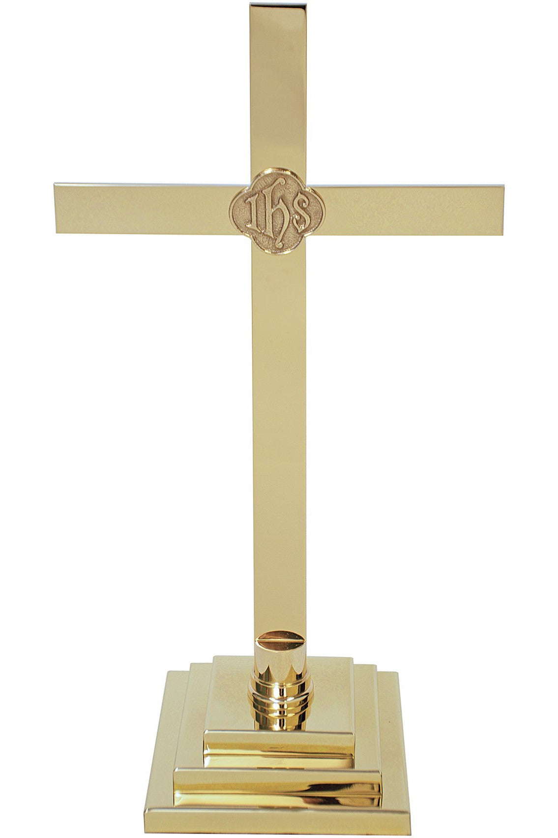 Altar Cross - MIK1351-Church Life-Koley-Polished Brass-Michigan Church Supply