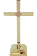 Altar Cross - MIK1351-Church Life-Koley-Polished Brass-Michigan Church Supply