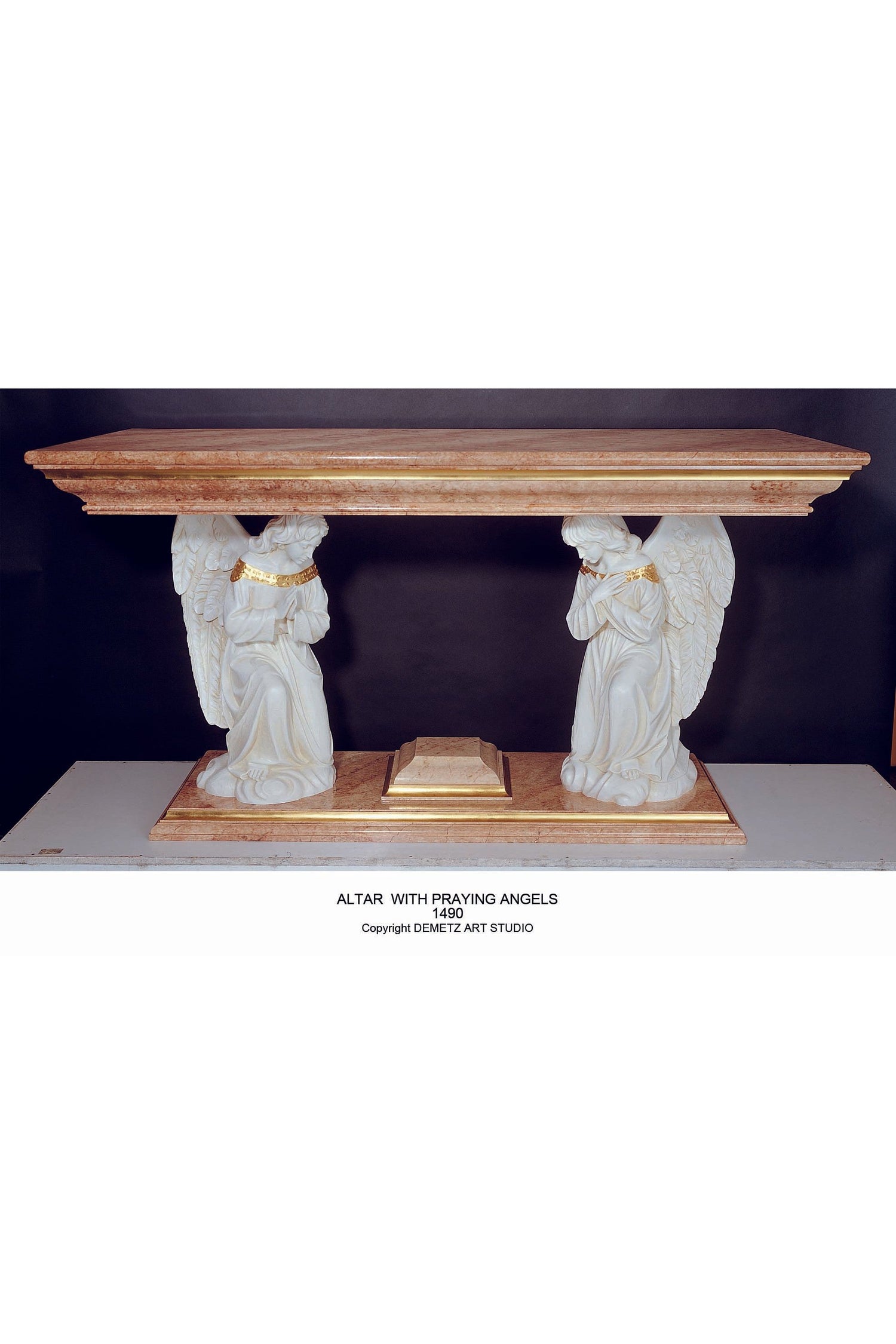 Altar with Praying Angels - HD1490-Church Life-Demetz-Michigan Church Supply