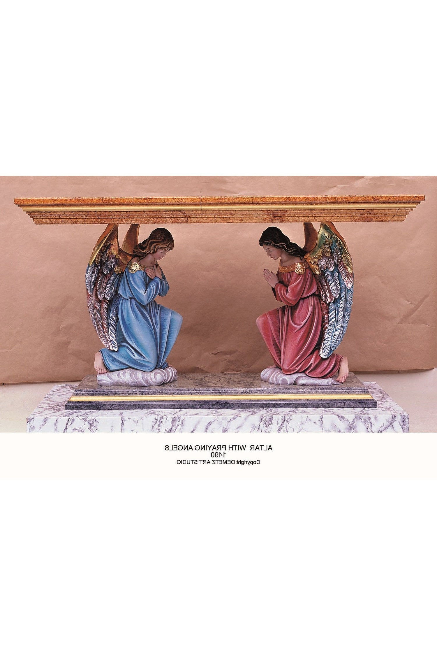 Altar with Praying Angels - HD1490-Church Life-Demetz-Michigan Church Supply