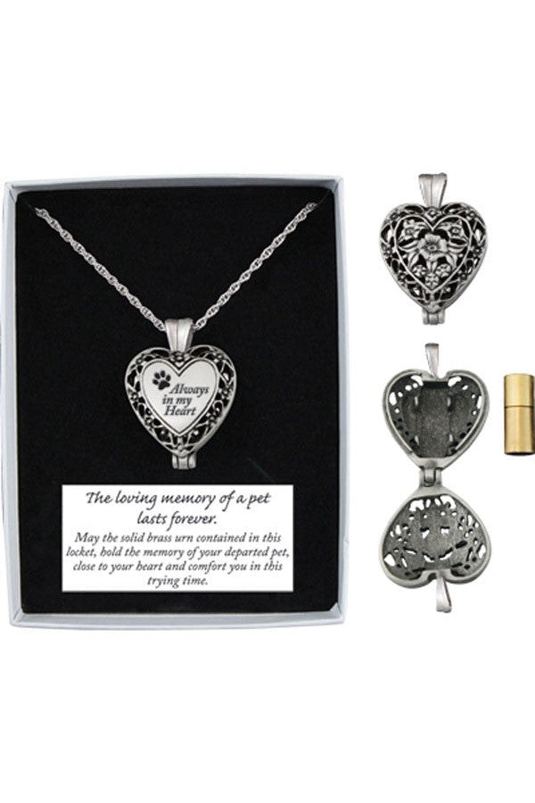 Always In My Heart Pet Locket - GEAL103-Inspirational Gifts-Cathedral Art Medal and CA Gifts-Michigan Church Supply