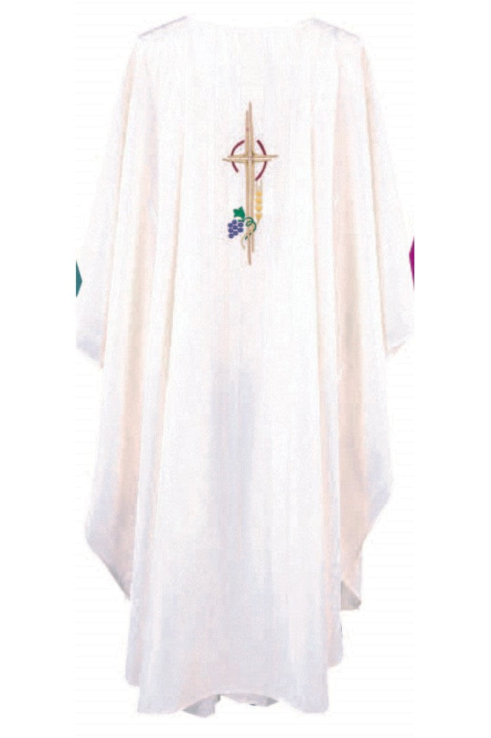 Amply Cut Chasuble-TF821-Church Life-Harbro-Pure White-Michigan Church Supply