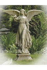 Angel on Pedestal Garden Figure - LI27053-Inspirational Gifts-Roman, Inc-Michigan Church Supply