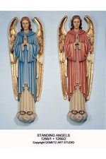 Angels - 3/4 Relief - HD126611-Church Life-Demetz-Blue Angel 36"-Michigan Church Supply