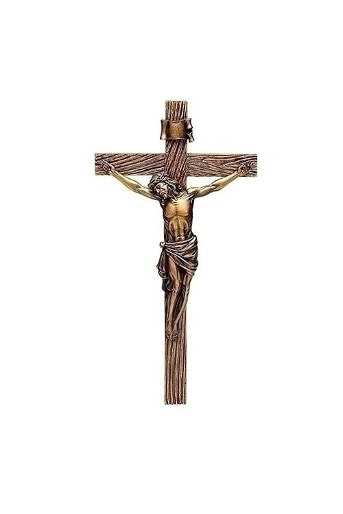 Antique gold crucifix 13.25" - LI62153-Inspirational Gifts-Roman, Inc-Michigan Church Supply