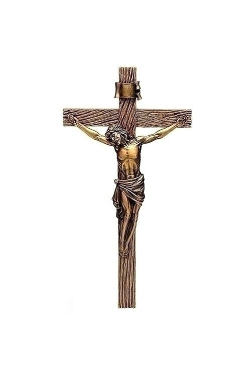 Antique gold crucifix on cross 20" - LI62143-Inspirational Gifts-Roman, Inc-Michigan Church Supply