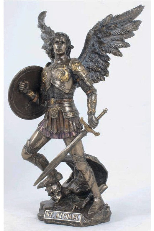 Archangel Michael Statue - ZWSR74700-Inspirational Gifts-Goldscheider of Vienna-Michigan Church Supply