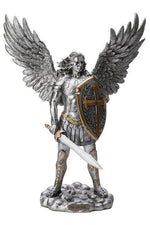 Archangel Michael pewter - ZWSR-77968-PE-Inspirational Gifts-Goldscheider of Vienna-Michigan Church Supply