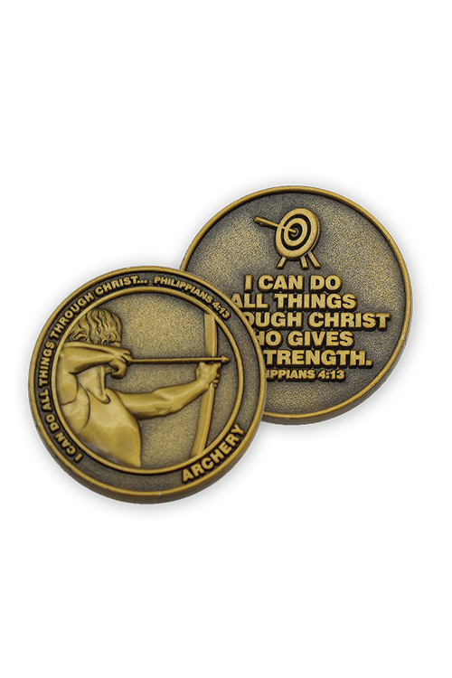 Archery Team Coins - FRSPORTS09-4-Inspirational Gifts-Logos Trading Post-Michigan Church Supply