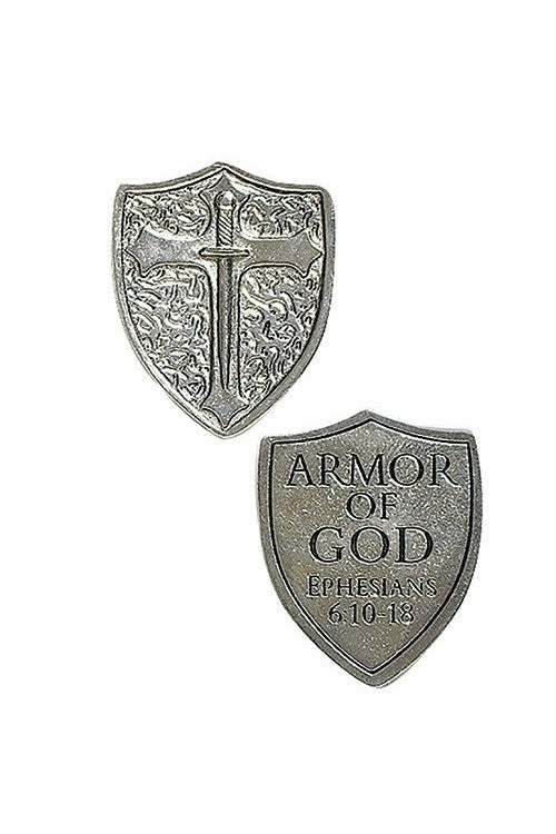 Armor of God Shield Token - LI60129-Inspirational Gifts-Roman, Inc-Michigan Church Supply