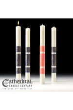 ArtisanWax Advent Candles - 3 Sarum Blue, 1 Rose - GG8238-Church Life-Cathedral Candle-1-1/2" x 17" (APE) - GG82382628-Michigan Church Supply