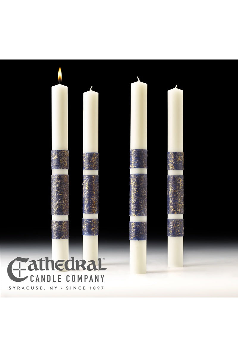 ArtisanWax Advent Candles - 4 Sarum Blue - GG8238-Church Life-Cathedral Candle-1-1/2" x 17" (APE) - GG82382623-Michigan Church Supply