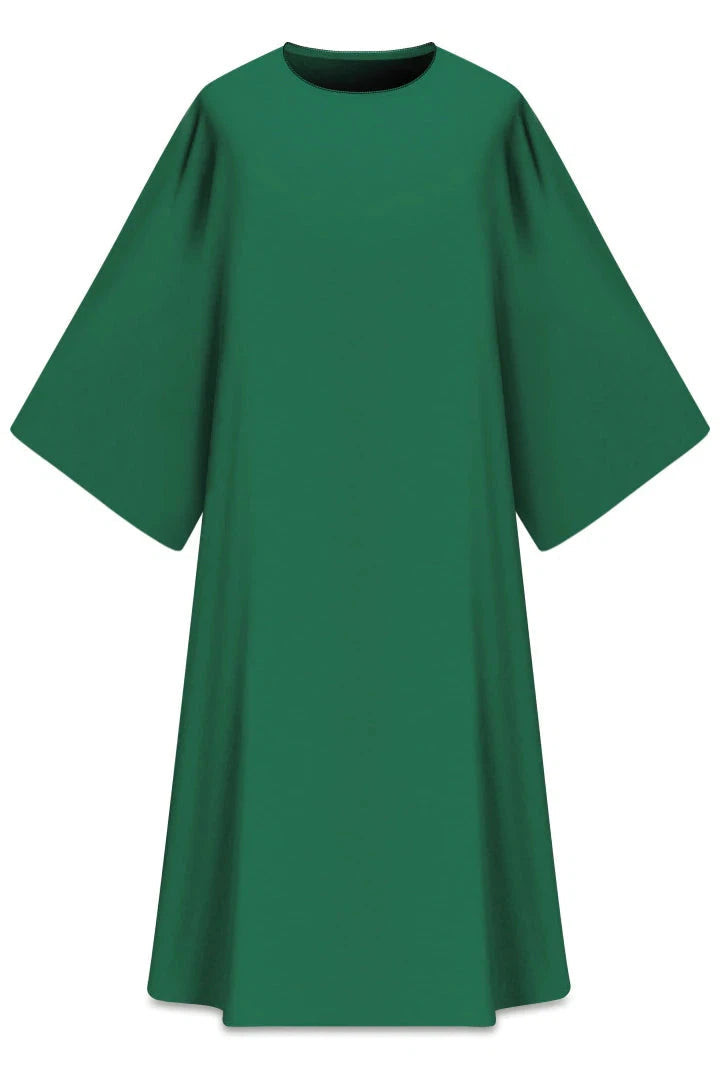 Assisi Dalmatic (Ecru, Red, Green, Purple) - WN70700-Church Life-Art Studio Slabbinck-Green-Michigan Church Supply