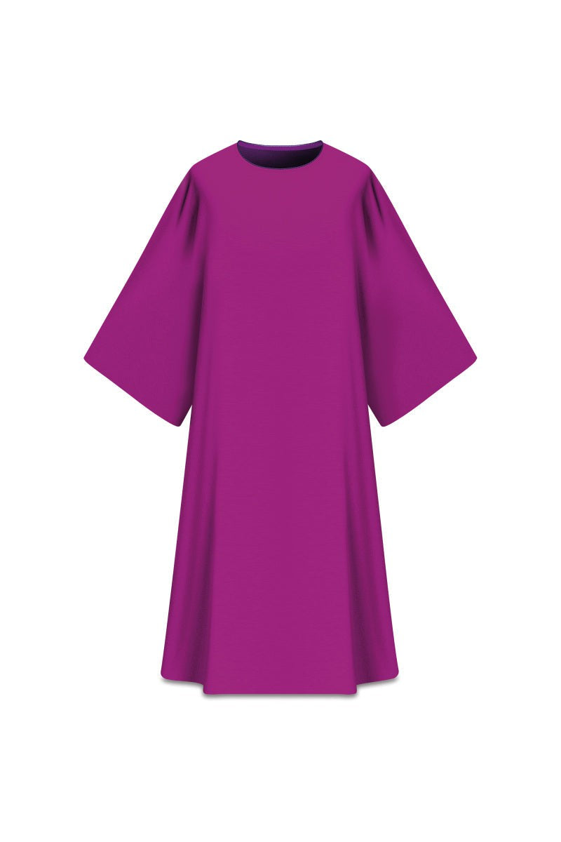 Assisi Dalmatic (Ecru, Red, Green, Purple) - WN70700-Church Life-Art Studio Slabbinck-Purple-Michigan Church Supply