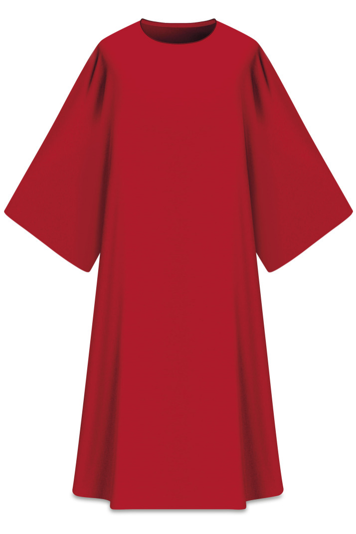 Assisi Dalmatic (Ecru, Red, Green, Purple) - WN70700-Church Life-Art Studio Slabbinck-Red-Michigan Church Supply