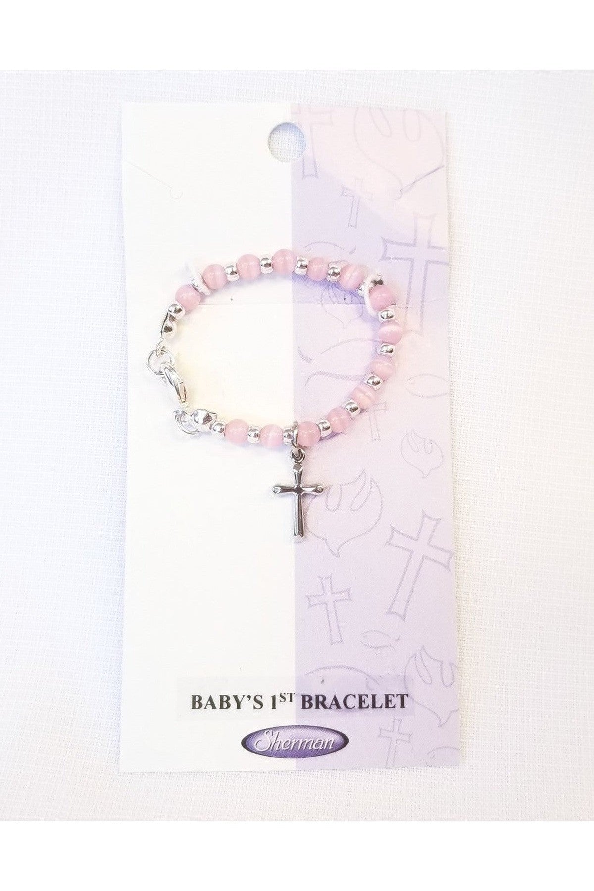 Baby's First Bracelet in Pink - HSMM2144PK-Inspirational Gifts-H. J. Sherman-Michigan Church Supply