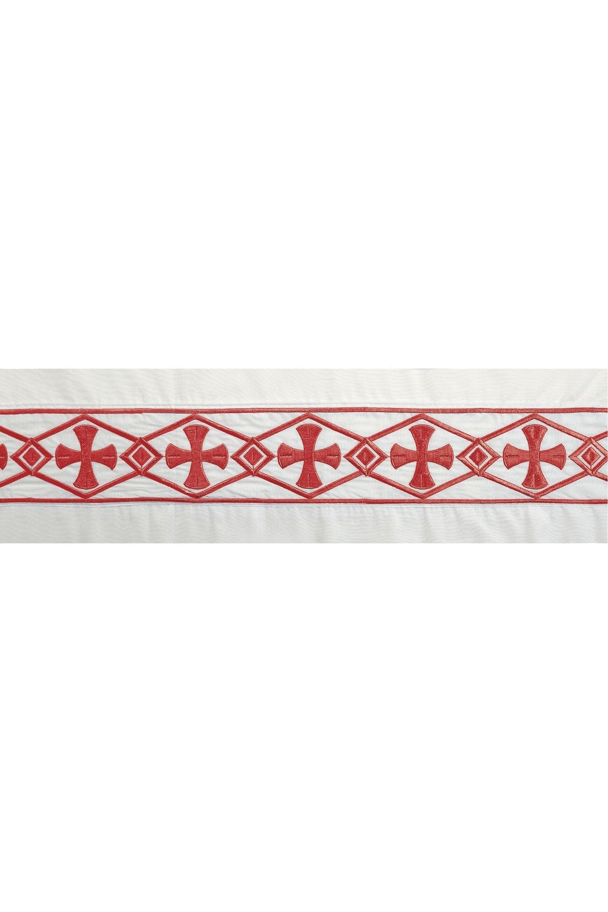 Banded Altar Server Surplice with Round Yoke - UT110B-Church Life-Abbey Brand-8-Red-Michigan Church Supply