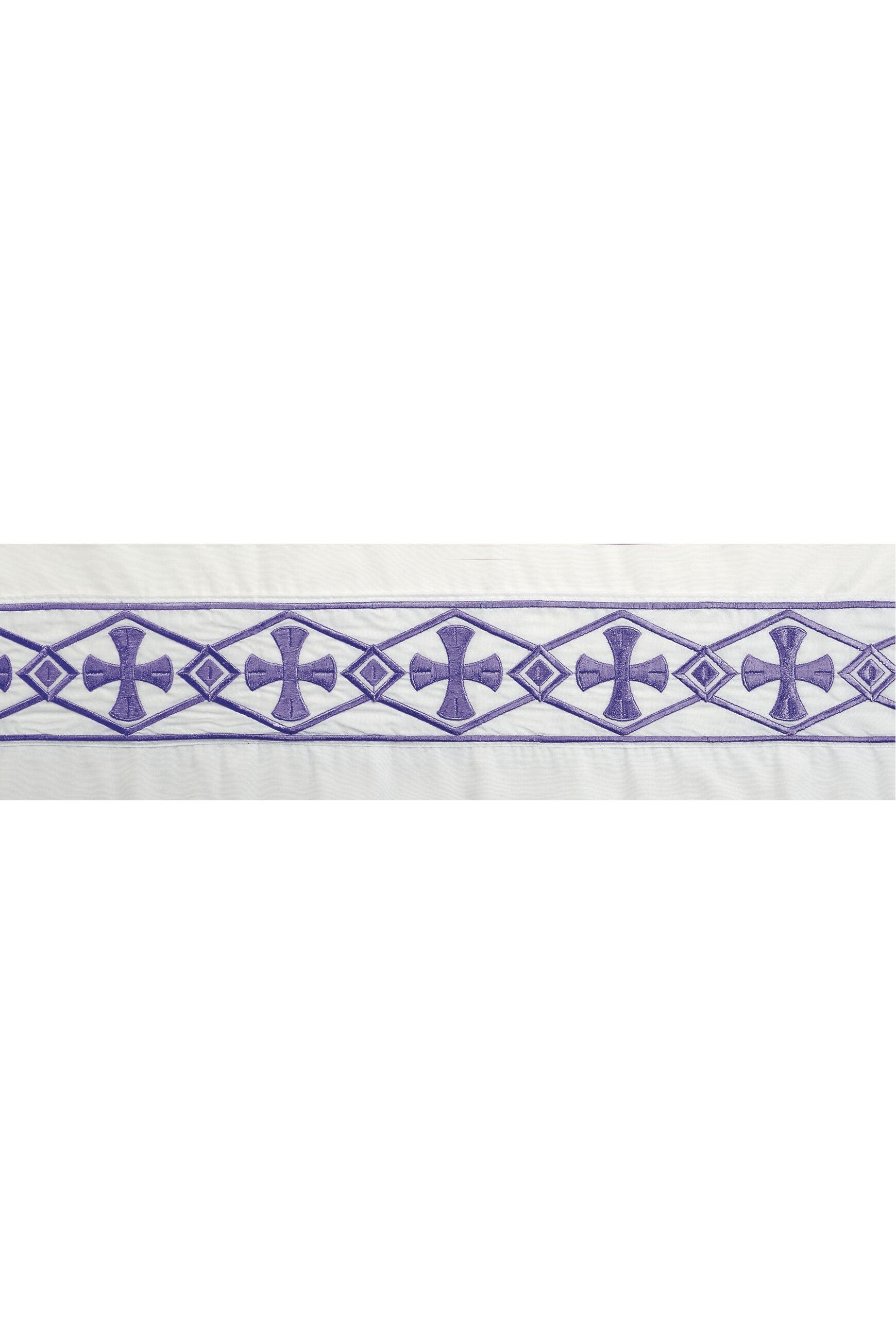 Banded Altar Server Surplice with Round Yoke - UT115B-Church Life-Abbey Brand-8-Purple-Michigan Church Supply