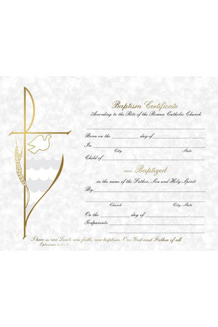 Baptism Certificate - FQXB102-Church Life-Barton Cotton-Michigan Church Supply