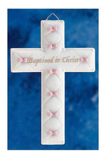 Baptism Cross - Pink - LI42829-Inspirational Gifts-Roman, Inc-Michigan Church Supply