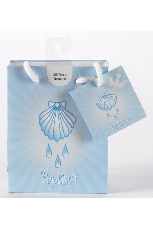 Baptism Gift Bags - NPGIFTBAG-Inspirational Gifts-Lumen Mundi-Blue Shell-Michigan Church Supply