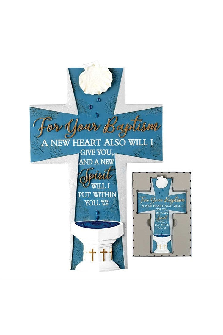 Baptism Wall Cross - HOWCR146-Inspirational Gifts-Dicksons Gifts-Michigan Church Supply