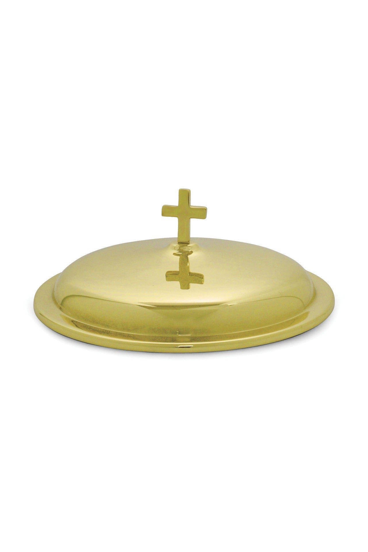 Baptismal Bowl cover with Latin Cross Finial in Brass - EURW4-Church Life-Artistic-Michigan Church Supply