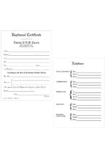 Baptismal Certificate Form-OA305-Church Life-FJ Remey-Michigan Church Supply