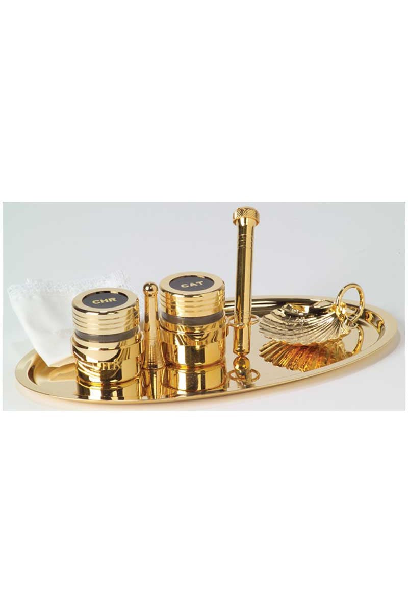 Baptismal Set - MIK715-Church Life-Koley-24k Gold Plated-Michigan Church Supply