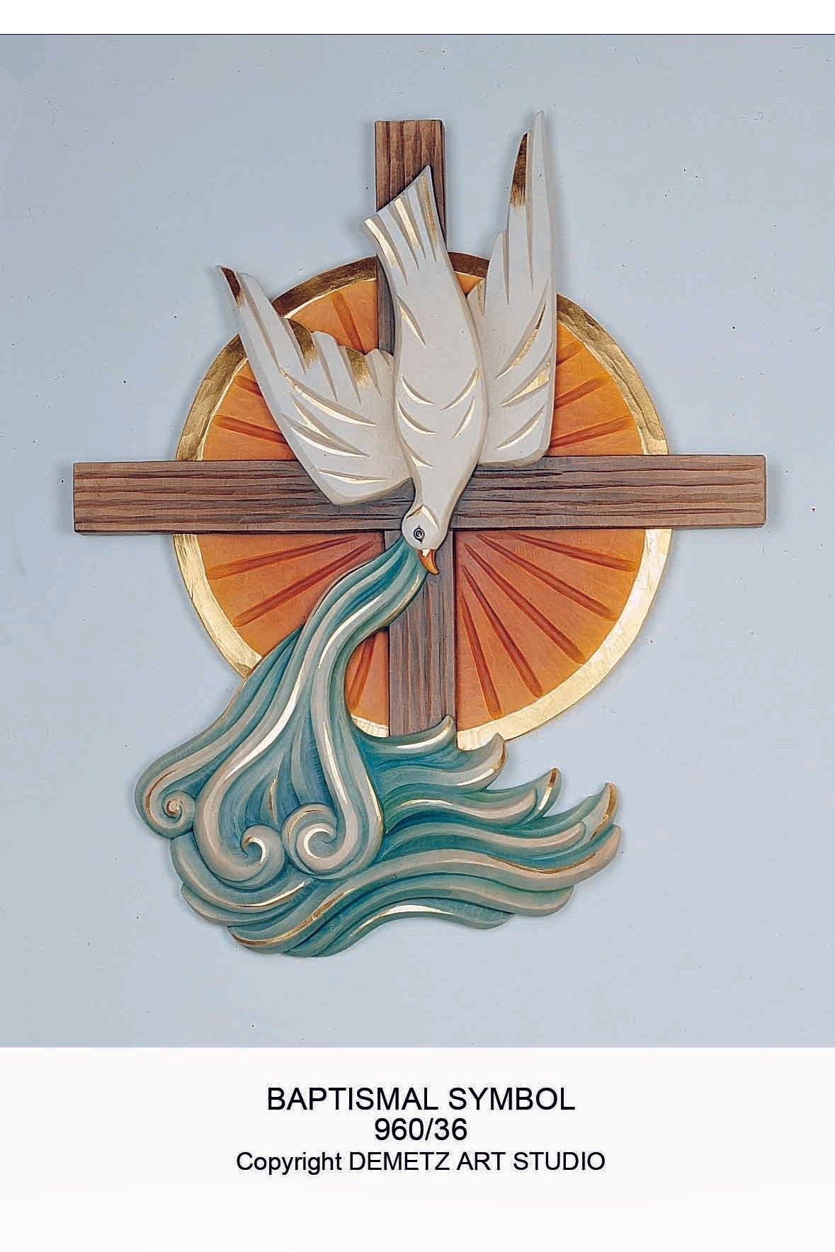 Baptismal Symbol - HD96036-Church Life-Demetz-20"x16"-Michigan Church Supply