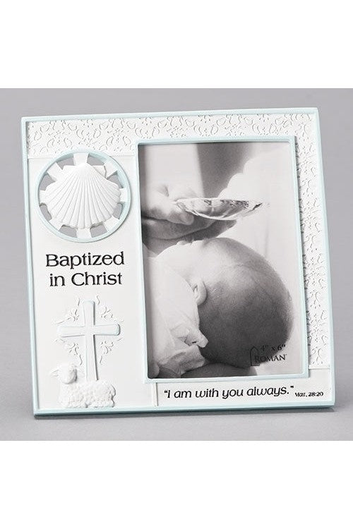 Baptized in Christ Boy Frame - LI44998-Inspirational Gifts-Roman, Inc-Michigan Church Supply